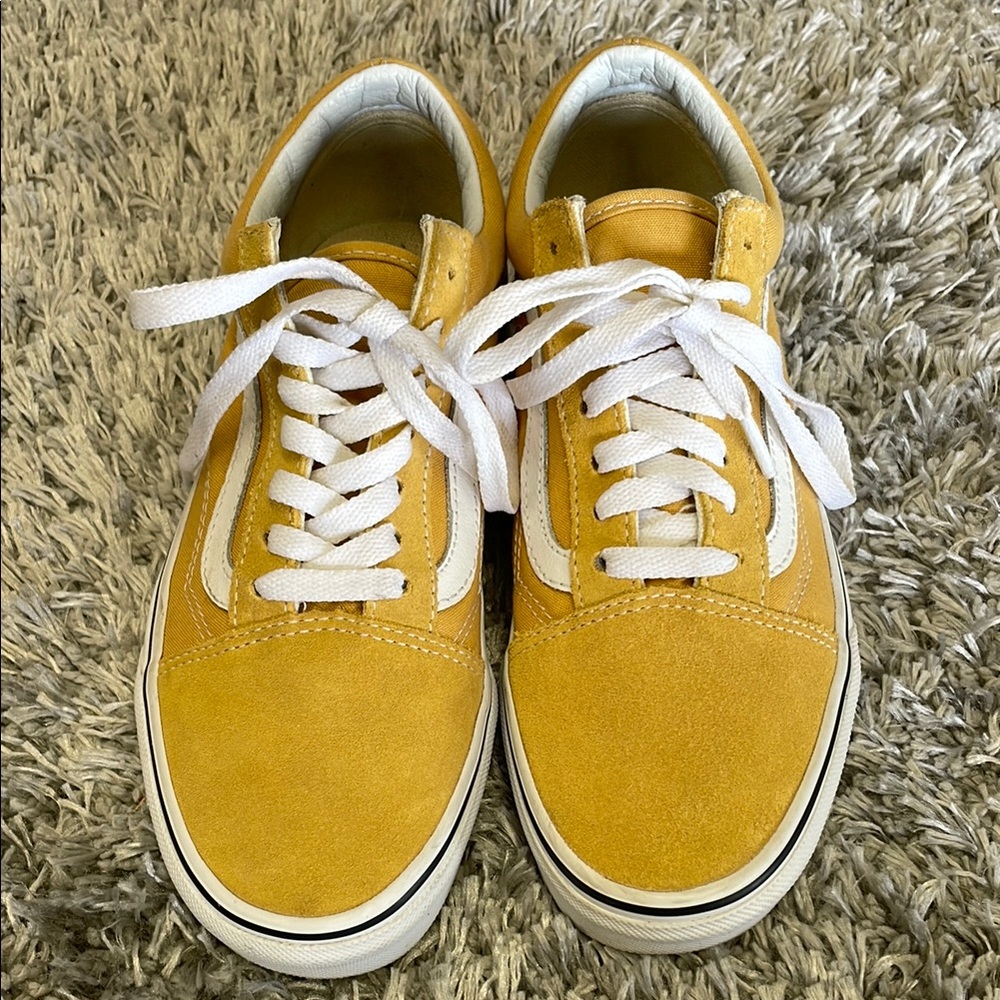Vans Yellow and White Old Skool Sneakers